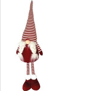 Festive Living red and white striped standing gnome